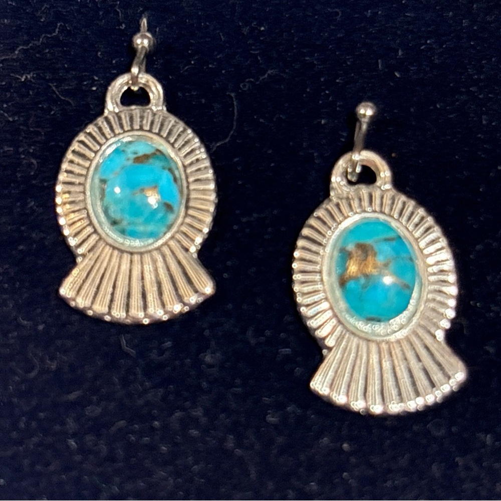Montana Silversmiths Silver and Blue Earrings